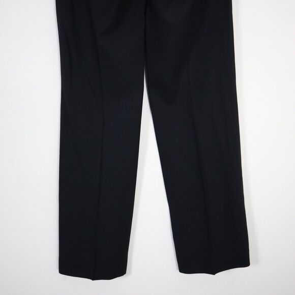 Escada Size M 100% Wool Crepe High Rise Trousers Pants Straight Leg - Picture 8 of 8